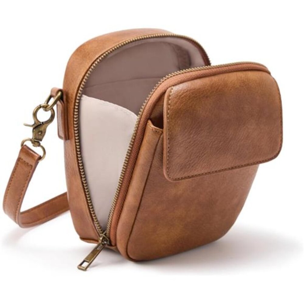 Women Crossbody Bag Small Vegan Leather Cell Phone Purse Wallet Card Holder